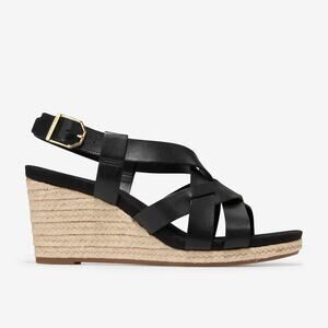 NWOT Cole Haan Crystal Leather Wedge Sandal